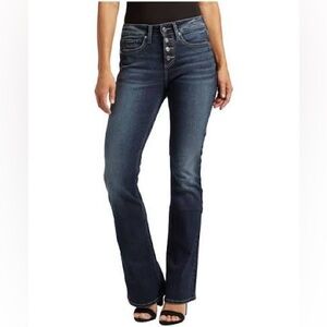 Silver Suki boot cut Midrise Jean dark wash